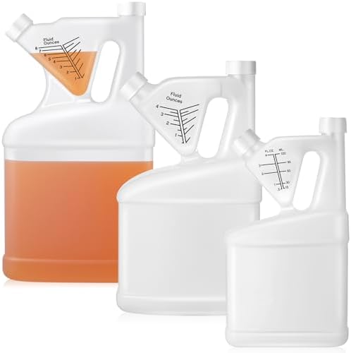 3 Pcs 32oz 64oz 128oz Tip and Pour Measuring Containers HDPE Plastic Bottle No by Yiyiring