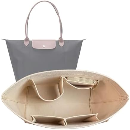 Lckaey Purse Organizer Insert for Longchamp, Premium Felt Long Champ Le Pliage by Lckaey