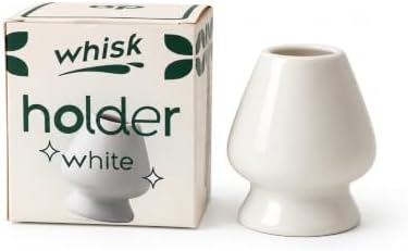 Aprika Life Matcha Whisk White Holder, Ceramic Chasen Stand by AprikaLife