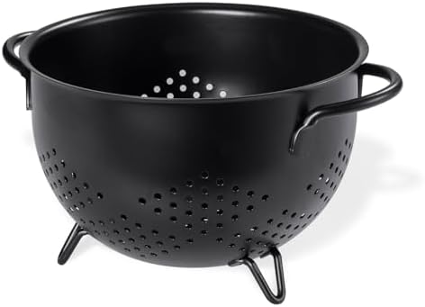 Metal Colander 5 Quart Powder Coated Self-draining Metal Strainer by Unknown