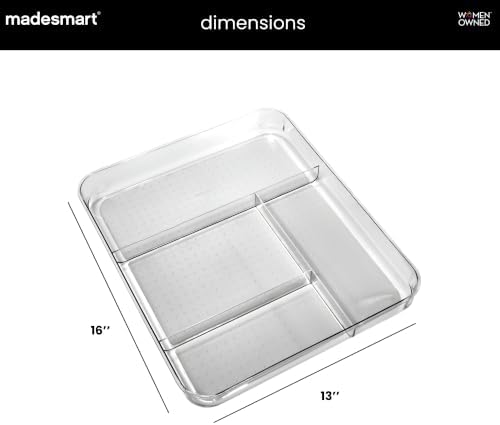 madesmart Clear 4 Compartment Drawer Organizer - Image 6