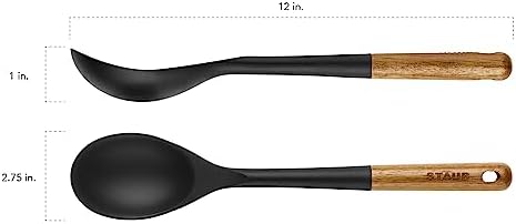 Staub Silicone with Wood Handle Cooking Utensil, Serving Spoon - Image 3