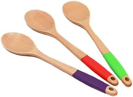 Chef Craft Premium Silicone Handle Wooden Spoon Set, 14 inch by ChefCraft