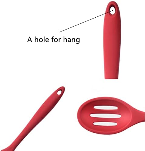 2 Pack Nonstick Silicone Slotted Spoons, High Heat Resistant Cooking Baking - Image 3