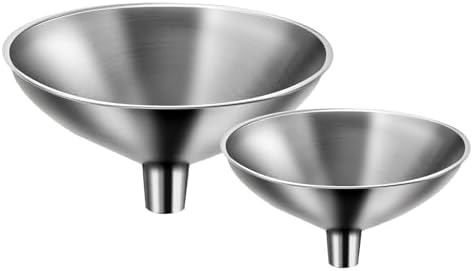 Small Funnel Set of 2, Stainless Steel Mini Funnel by Unknown