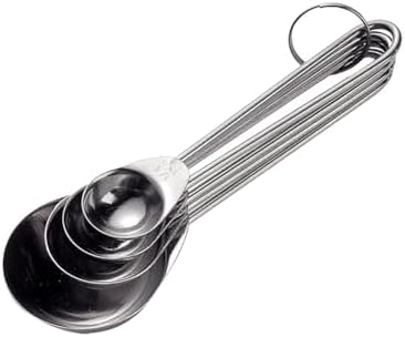 4 Pcs Stainless Steel Measuring Spoon Set Dry Ingredient Measure Scoops Long by GSHLLO