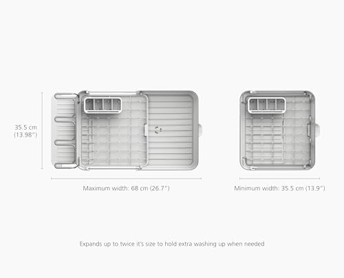Joseph Joseph Extend Steel Plus Extendable Dish Rack Steel, Small to Large Dish - Image 4