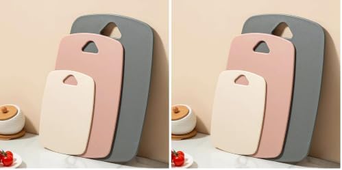 Cutting Boards for Kitchen, Plastic Cutting Board Set of 3, Thick Chopping by BanYakong
