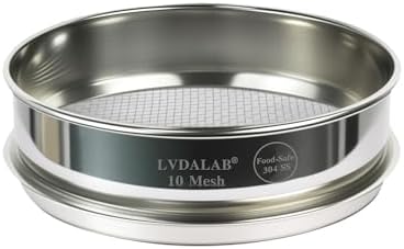 8" Full 304 Stainless Steel Lab Sieve, 10 Mesh by LVDALAB