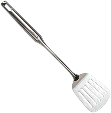 Slotted Turner & Spatula for Cast Iron Skillet Grilling Cooking by GXONEHomeKitchen