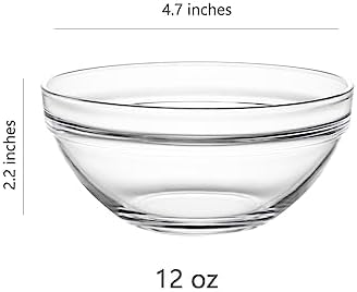 Sweejar 4.5 inch Small Glass Bowls Set, 12 oz Prep Bowls - Image 2