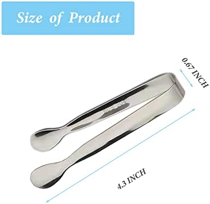 6PCS Ice Tongs Mini Sugar Tongs 4.25Inch Stainless Steel Kitchen Utensils Set - Image 2
