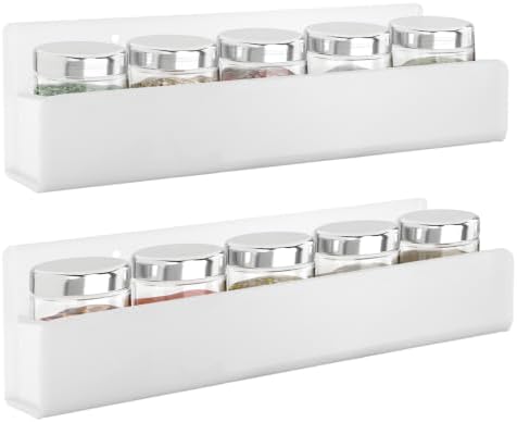 9 Inch Acrylic Spice Rack Wall Mount, 2 Pack by Douildhaiy