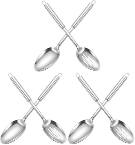Stainless Steel Serving Spoon, Solid Slotted Spoon, Cooking Spoons Set by Unknown