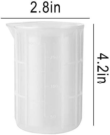 Gartful 300ml Large Silicone Measuring Cups, 10 oz Epoxy Resin Mixing Cups - Image 3