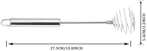 Whisk, Stainless Steel Spring Whisk, Balloon Whisk Egg Beater - Image 3