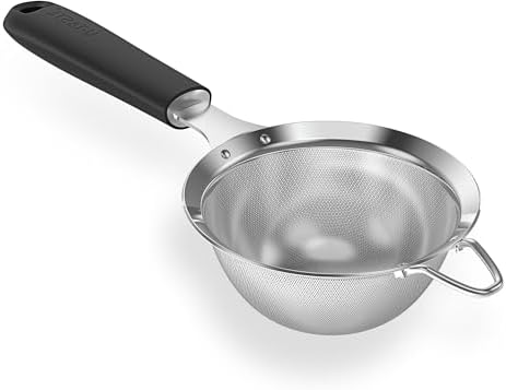 U-Taste 10cm Fine Mesh Strainer, Small 18/8 Stainless Steel Cooking, 30 Mesh by U-Taste