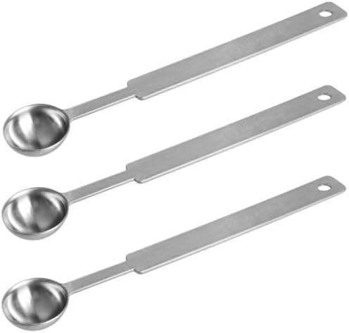 3 Pcs 1/2 Teaspoon 304 Stainless Steel Measuring Spoons, 2.5ml Long Handle by Unknown