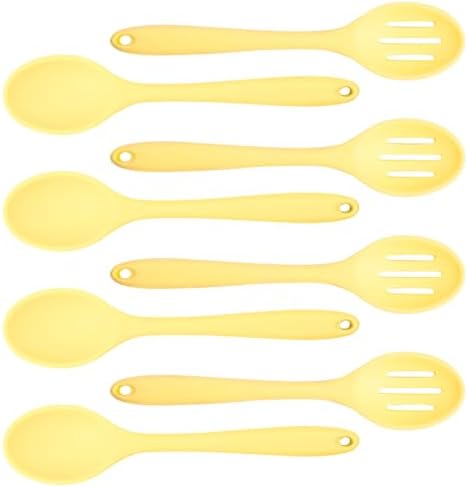 8 Pcs Heat Resistant Non Stick Silicone Serving Spoons Set -Ideal by ZGQHZR