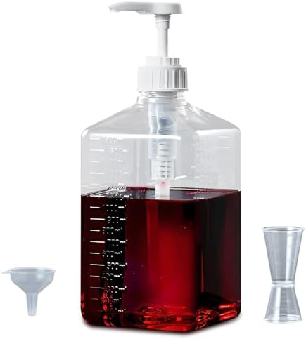 Large Capacity Syrup Dispenser for Coffee Bar, Pump Dispenser 54oz 1600ml PET by Toborher