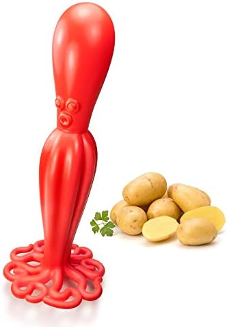 Red Kraken Octopus Themed Plastic Potato Masher by hoobbe