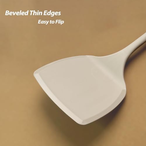 Silicone Pancake Spatula Turner, Lengthened Handle & Seamless Design - Image 4