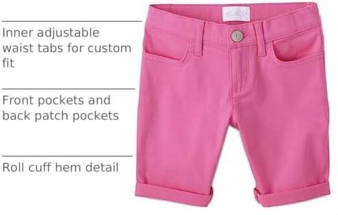 The Children's Place Girls' Roll Cuff Twill Skimmer Shorts - Image 3