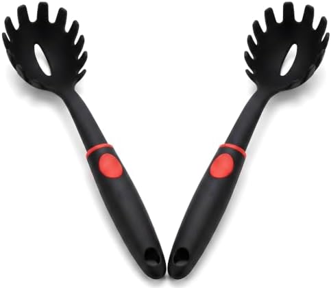 Nylon Pasta Server Spaghetti Utensil, Nonstick Safe Noodle Serving Fork - Image 3