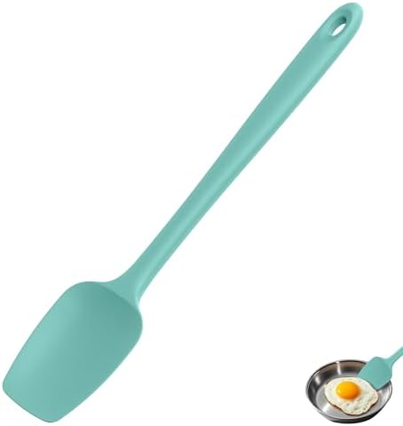 U-Taste 14" Long Silicone Spoonula, 600°F High Temp Spoon Spatula, Aqua Sky by U-Taste