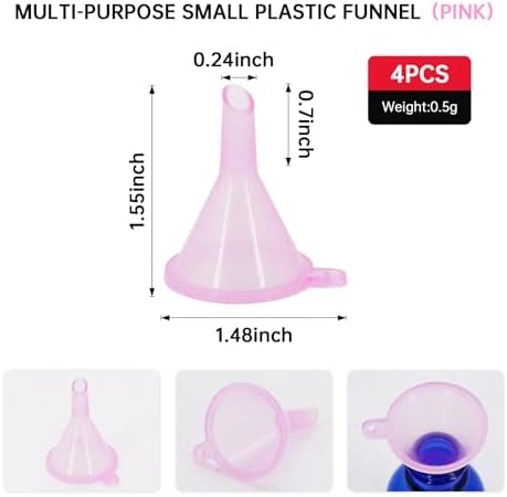 Mini Funnel 4-Pack for Lab Bottles, Sand Art, Essential Oil, Recreational - Image 2