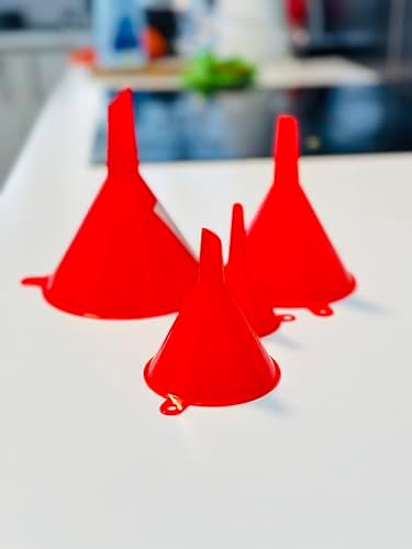 LIQVEE™ Funnel for Kitchen Use – Red Set in 4 Sizes | Durable, Non-Toxic Food - Image 7