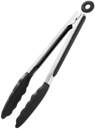 Silicone Kitchen Cooking Tong 12" Stainless Steel by Staruby