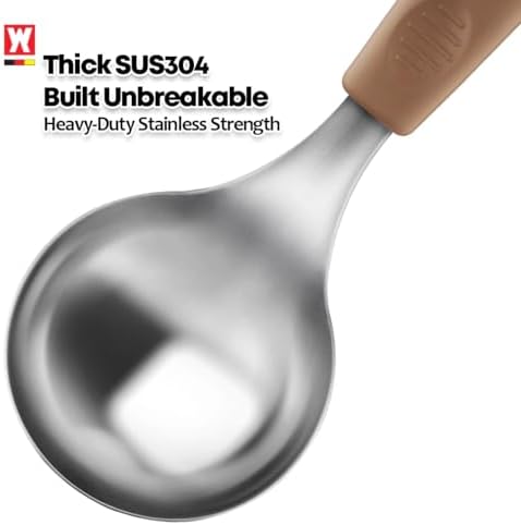 Short Stainless Steel Ladle 220mm – SUS304 Thick Deep Bowl Head - Image 5