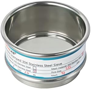2.36" Full 304 Stainless Steel Mini Lab Sieve, 70 Mesh by LVDALAB