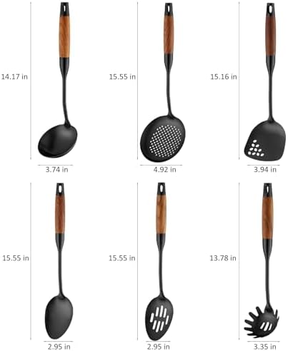 Izurok 18/10 Stainless Steel Kitchen Utensils Set, 6 Piece Cooking Utensils - Image 2