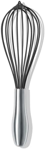 OYV 10-Inch Black Silicone Whisk, Non-Scratch, 18/10 Stainless Steel Handle by OYV