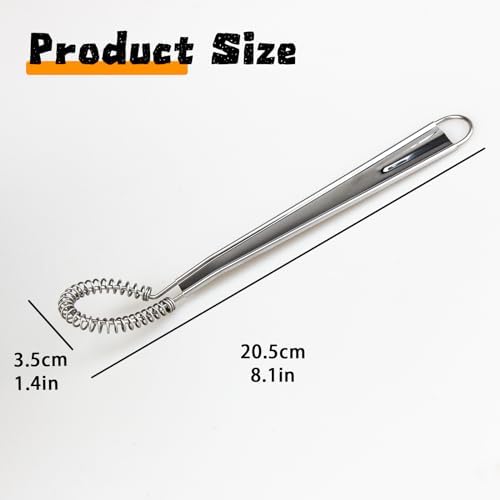 2 Pieces Egg Beater, Stainless Steel Mini Egg Whisk, Spring Coil Whisk - Image 4