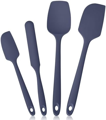 600ºF Heat Resistant Silicone Spatula Spoonula Set of 4 by Lilybeam