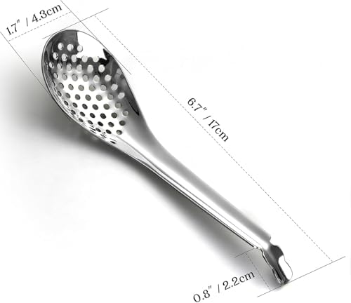 2-Pack Stainless Steel Caviar Spoons, Fine Mesh Molecular Gastronomy Spoon - Image 2