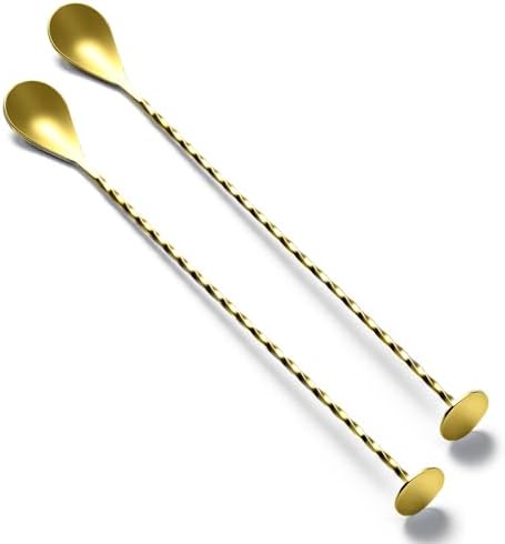 Briout Bar Spoon Cocktail Mixing Stirrers, 12” by Briout
