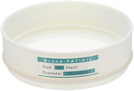 PATIKIL 20 Mesh Lab Sieve, 7.9" Diameter Sifting Screen Nylon Wire Cloth Fine by PATIKIL