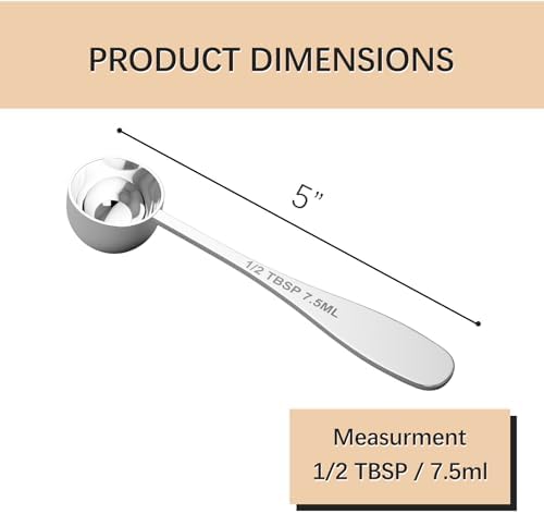 1PCS 1/2TBSP Measuring Spoon, 18/8 Stainless Steel Tablespoon - Image 2