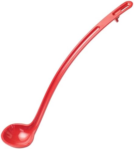Winco 1 oz Red One Piece Dual Spout Plastic Ladle by Winco