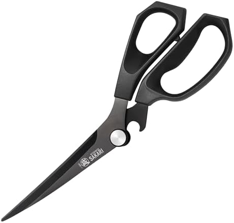 MITSUMOTO SAKARI Kitchen Shears, Titanium Plated, 3CR13MOV Steel by MITSUMOTOSAKARI