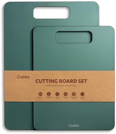 Wood Fiber Cutting Board Set of 2, Dishwasher Safe by Culiex