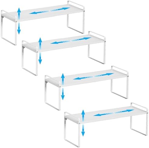 15.5 to 25.5 Inch Kitchen Cabinet Shelf Organizers, Adjustable Kitchen Counter by X-cosrack