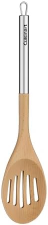 Cuisinart Slotted Spoon, 0.75" x 3" x 16.375", Beechwood/Silver by Cuisinart