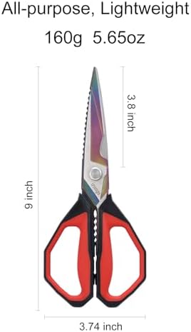 LIVINGO 9" Sharp Kitchen Scissors - Image 3