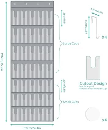 NiHome 35-Pocket Door Hanging Cup Organizer Fit - Image 2
