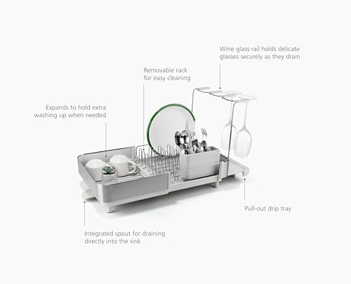 Joseph Joseph Extend Steel Plus Extendable Dish Rack Steel, Small to Large Dish - Image 5